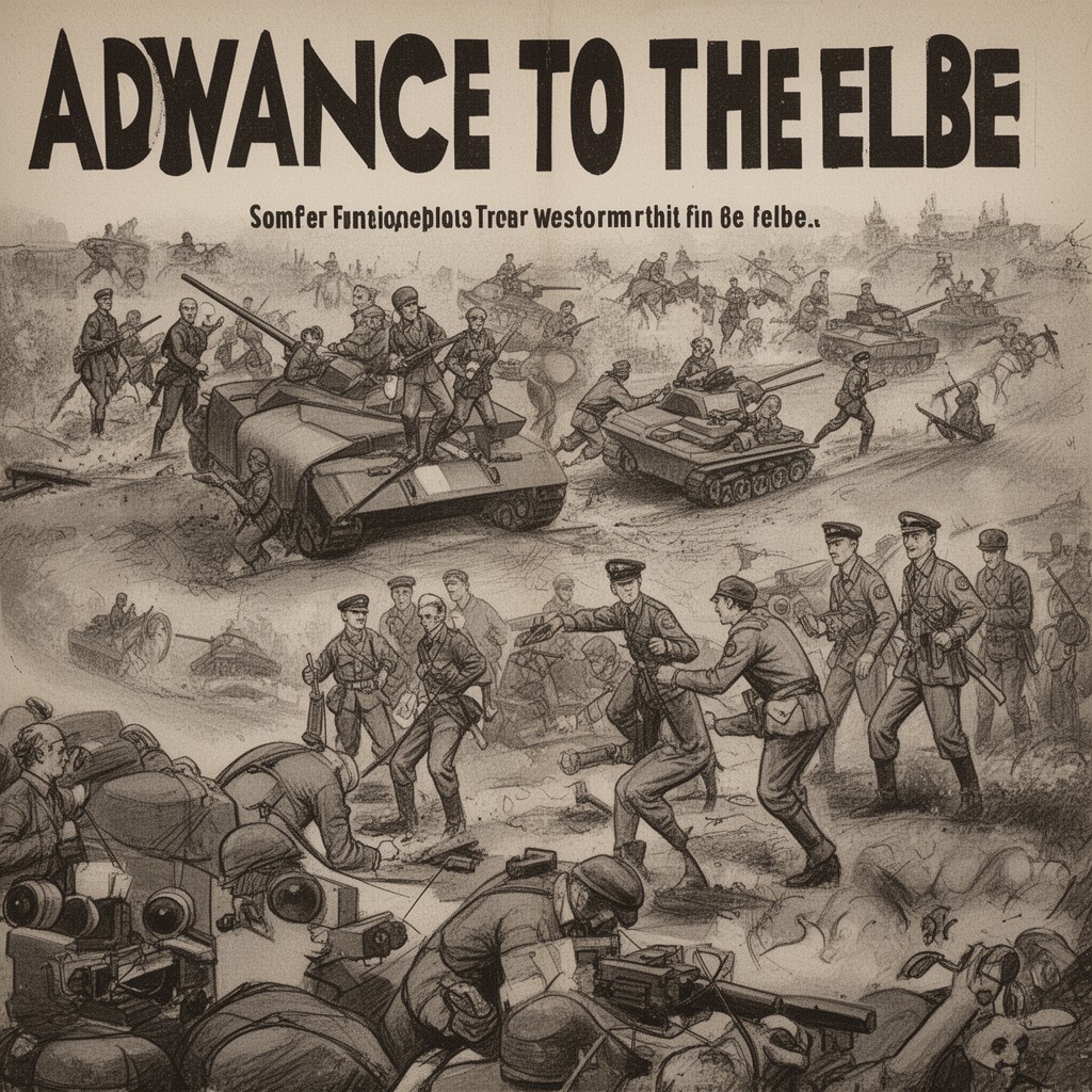 AI-generated illustration of Advance to the Elbe