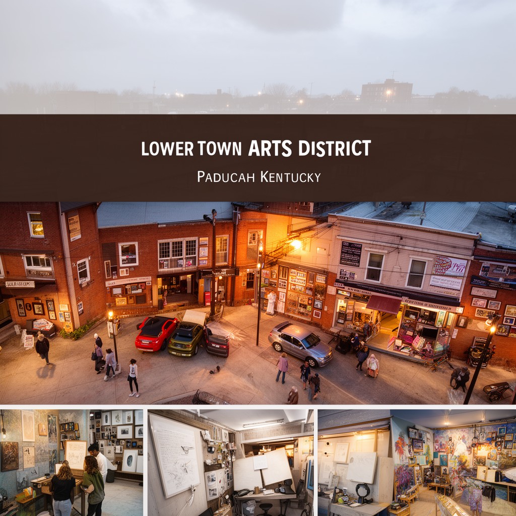 AI-generated illustration of Lower Town Arts District