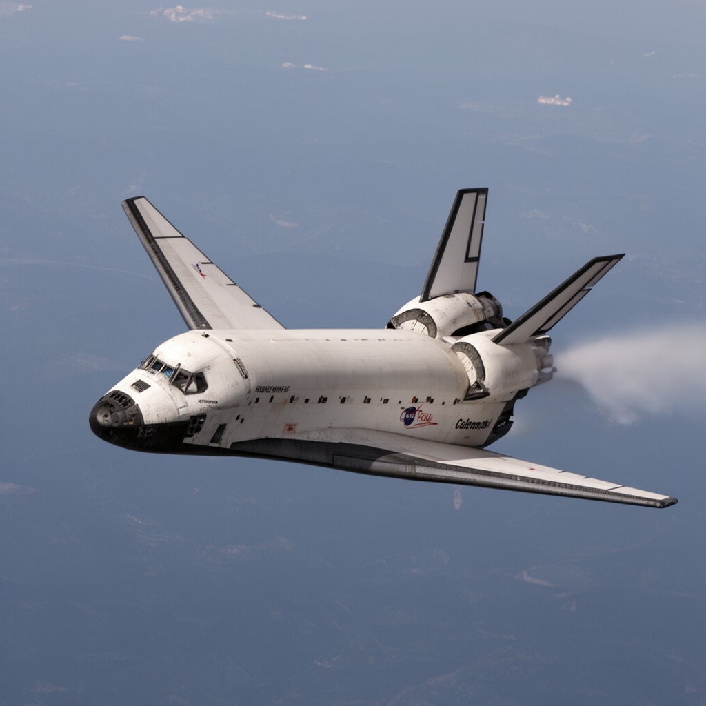 AI-generated illustration of Space Shuttle Columbia