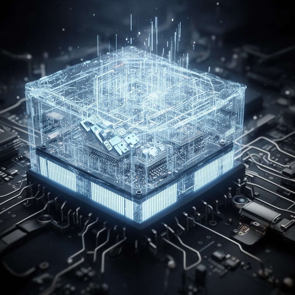 AI-generated illustration of VLSI technology