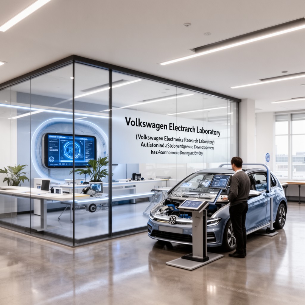 AI-generated illustration of Volkswagen Electronics Research Laboratory
