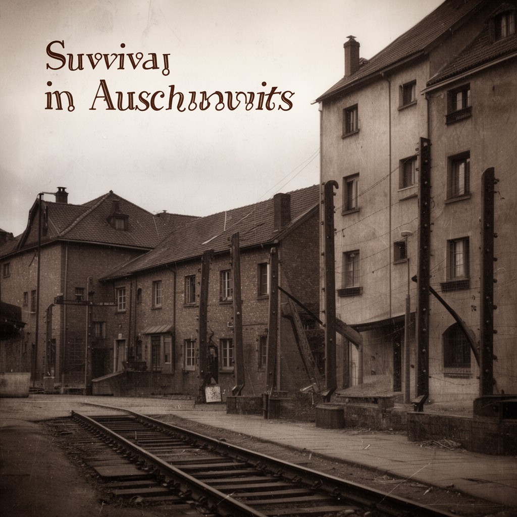 AI-generated illustration of Survival in Auschwitz