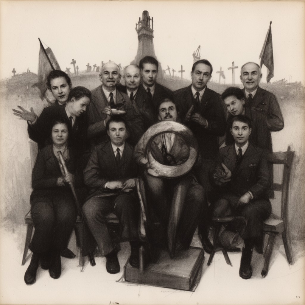 AI-generated illustration of Holocaust in visual arts