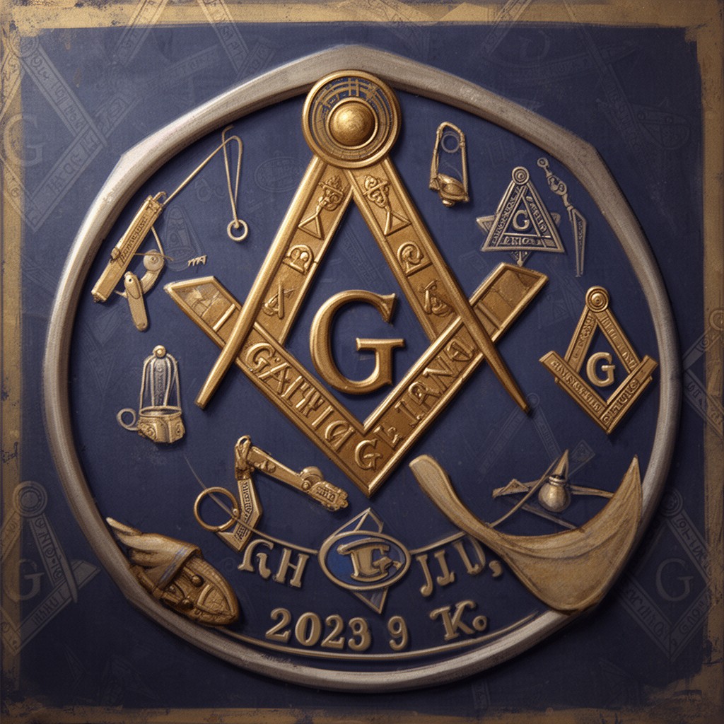 AI-generated illustration of Masonic iconography