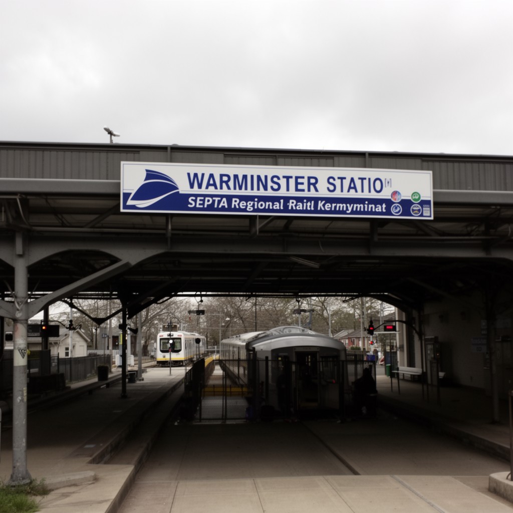 AI-generated illustration of Warminster station