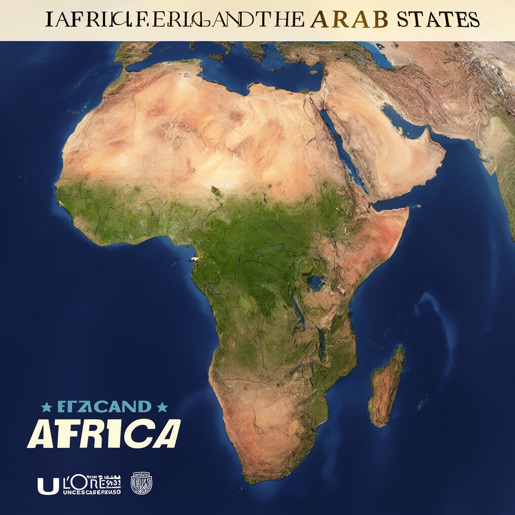 AI-generated illustration of Africa and the Arab States