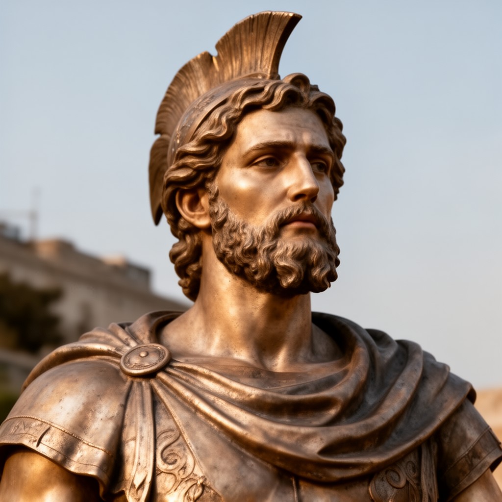AI-generated illustration of Philip II of Macedon