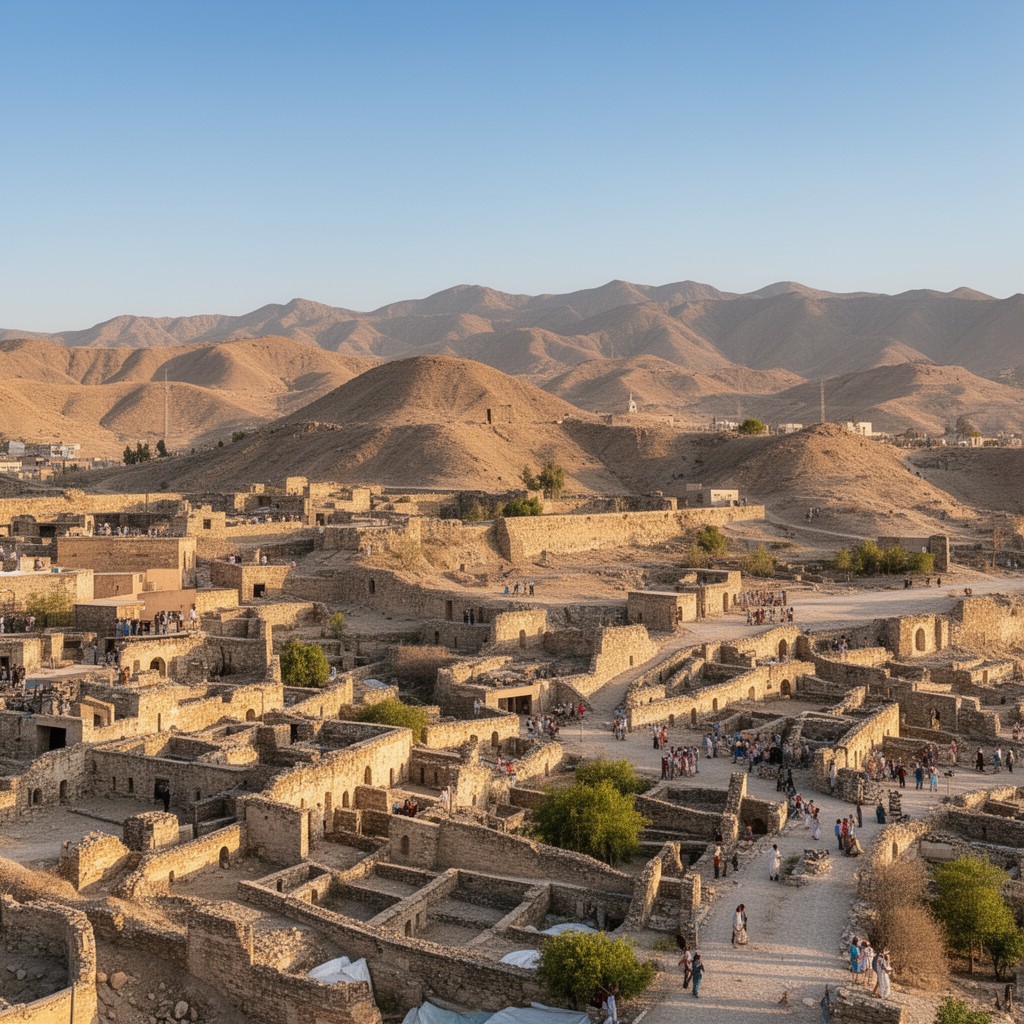 AI-generated illustration of Alexandria in Arachosia