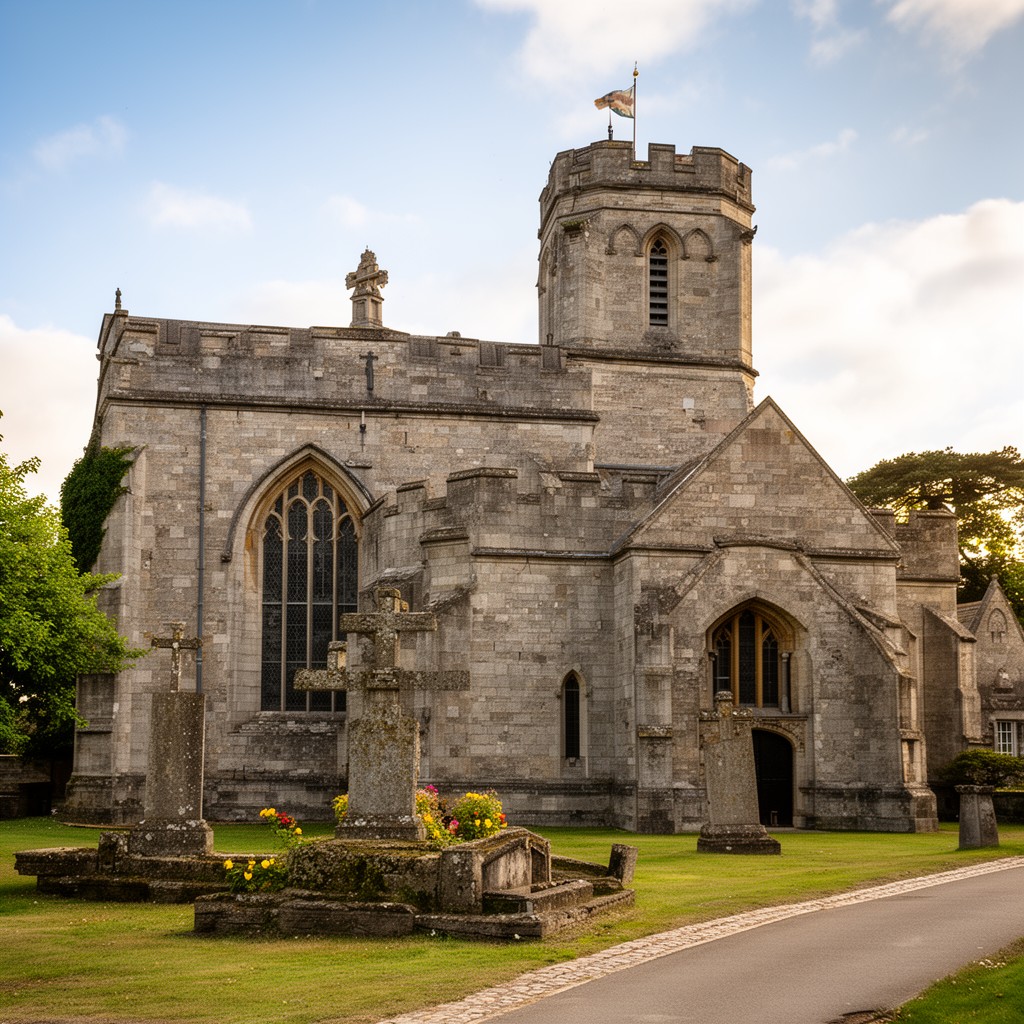 AI-generated illustration of Parish church of St Peter and St Paul