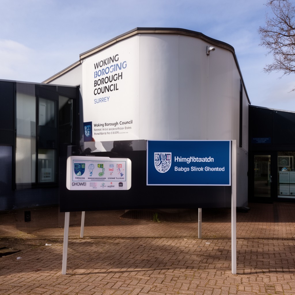 AI-generated illustration of Woking Borough Council