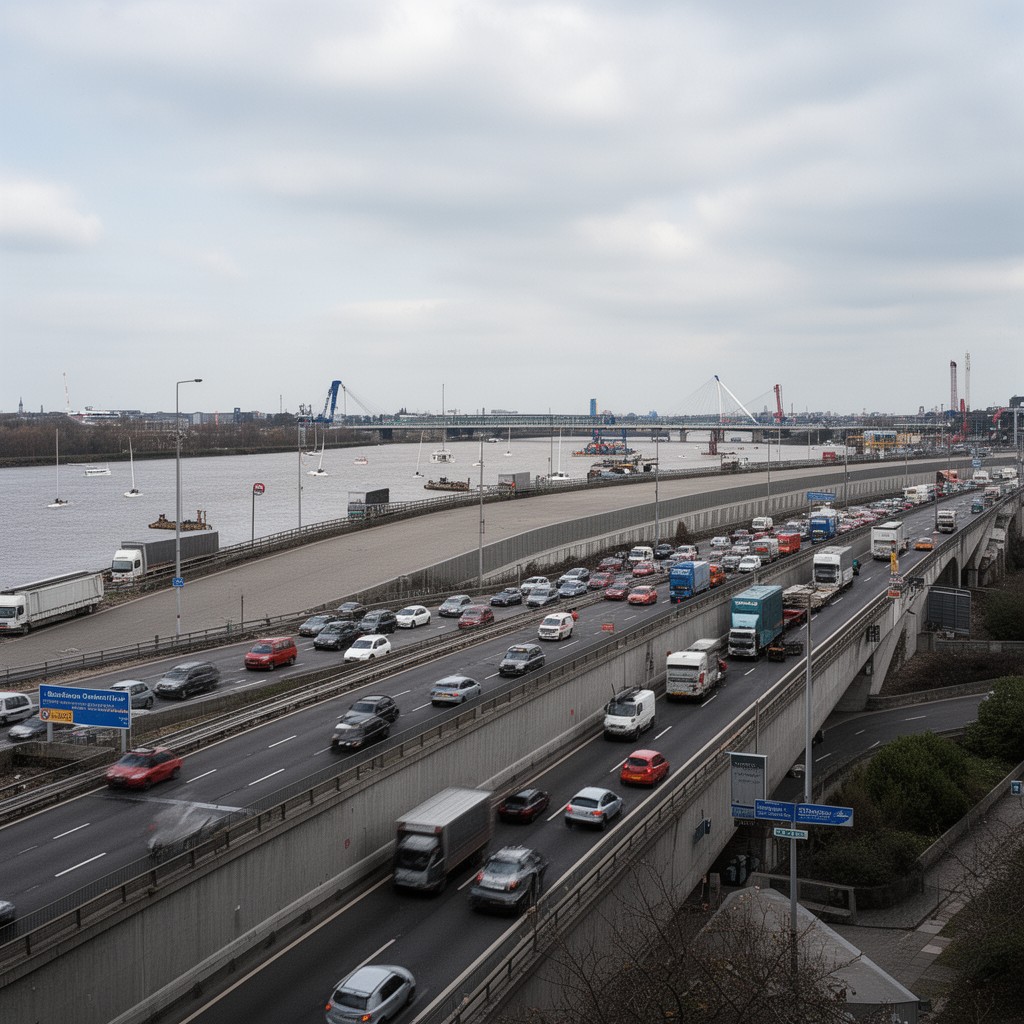 AI-generated illustration of Dartford Tunnel