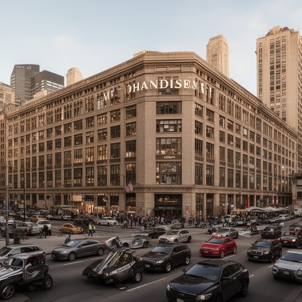AI-generated illustration of Merchandise Mart