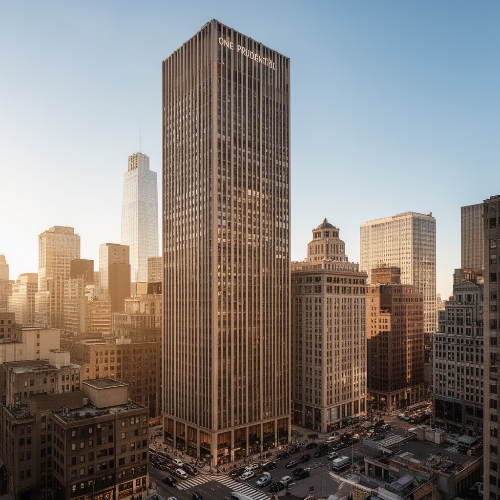 AI-generated illustration of One Prudential Plaza