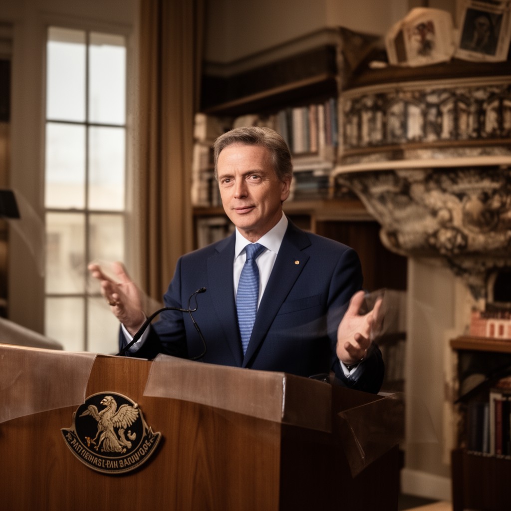 AI-generated illustration of United States Ambassador to the United Kingdom