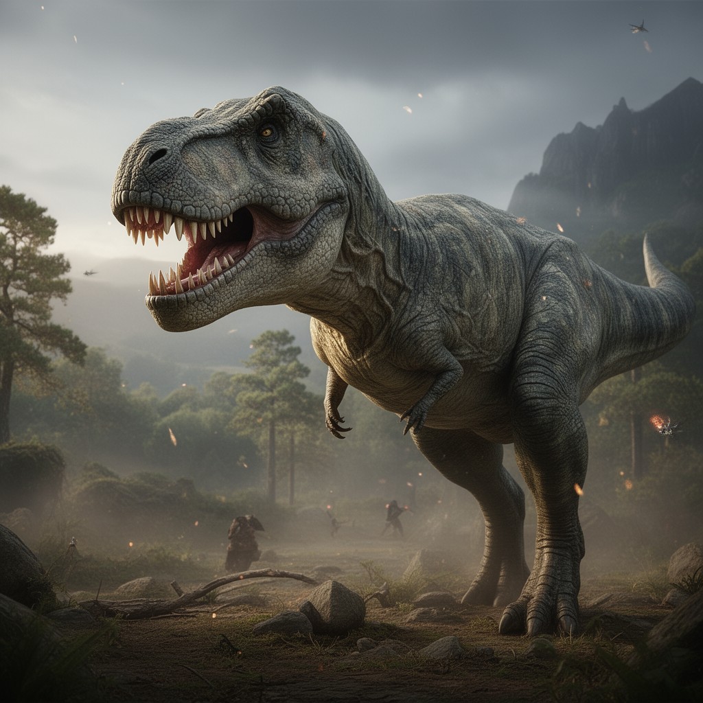 AI-generated illustration of Tyrannosaurus