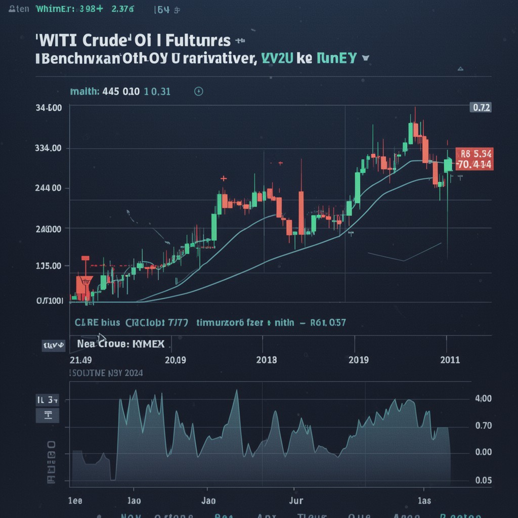 AI-generated illustration of WTI crude oil futures
