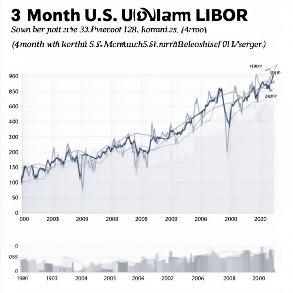 AI-generated illustration of 3-month U.S. dollar LIBOR