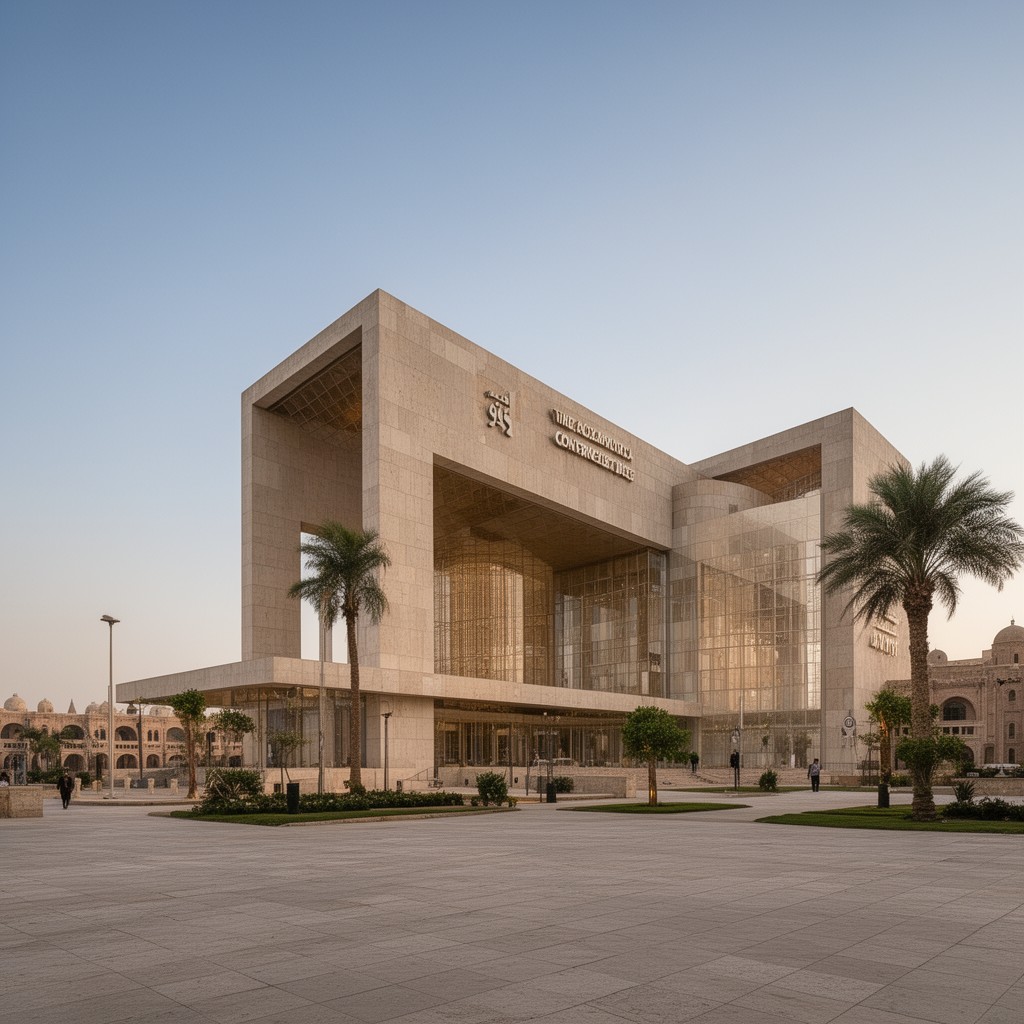 AI-generated illustration of Alexandria Conference Center
