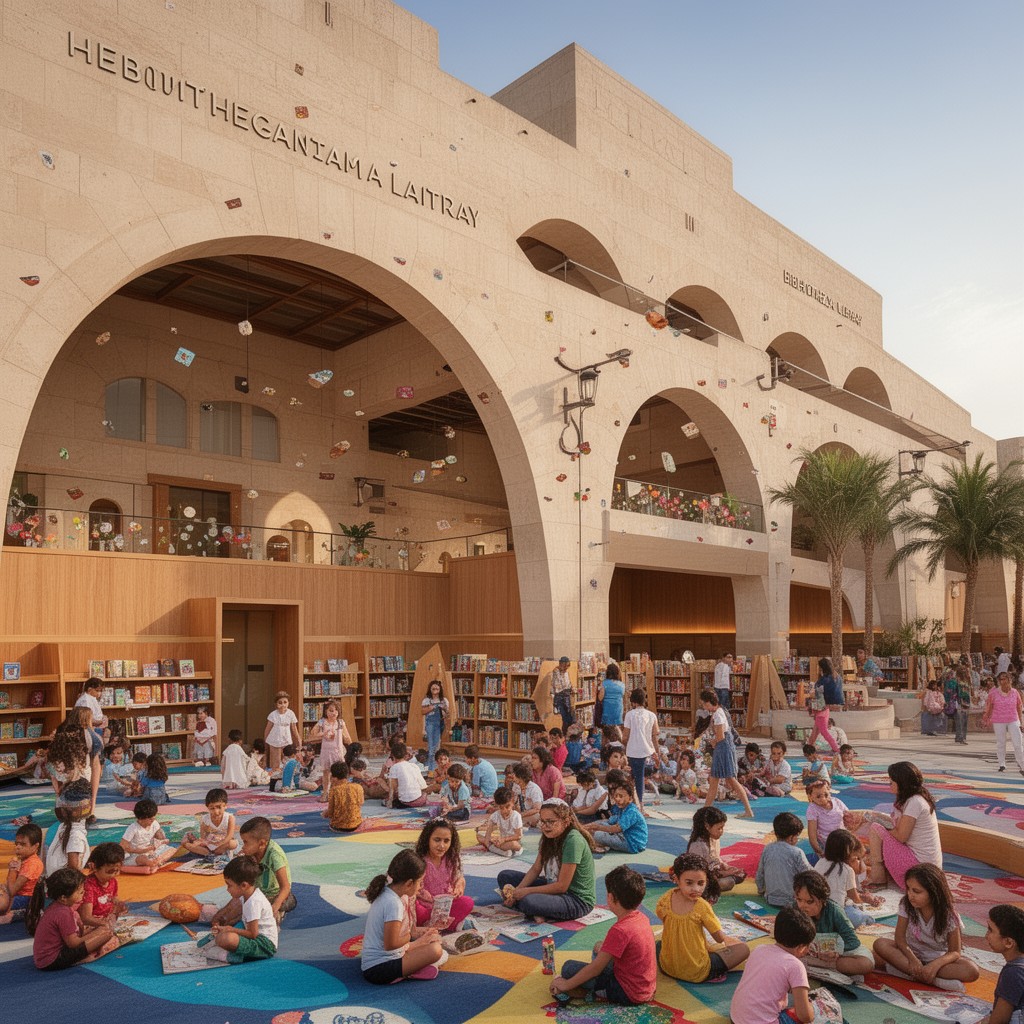 AI-generated illustration of Children’s Library