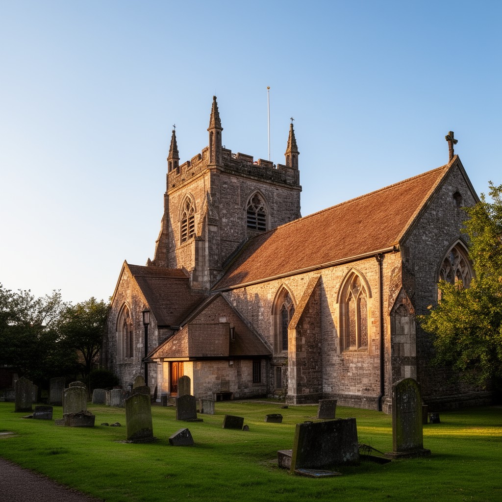 AI-generated illustration of St Anne’s Church, Bagshot