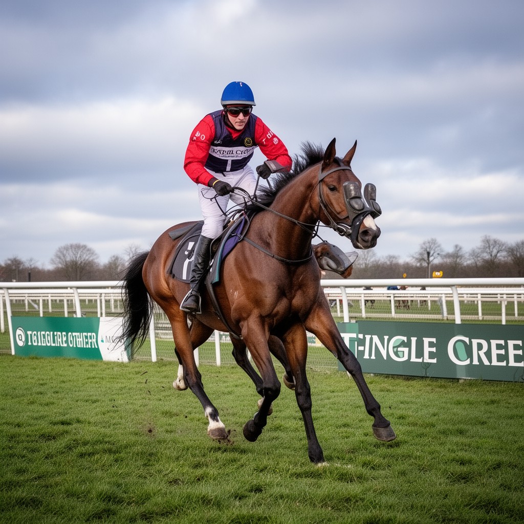AI-generated illustration of Tingle Creek Chase, a leading Grade 1 steeplechase