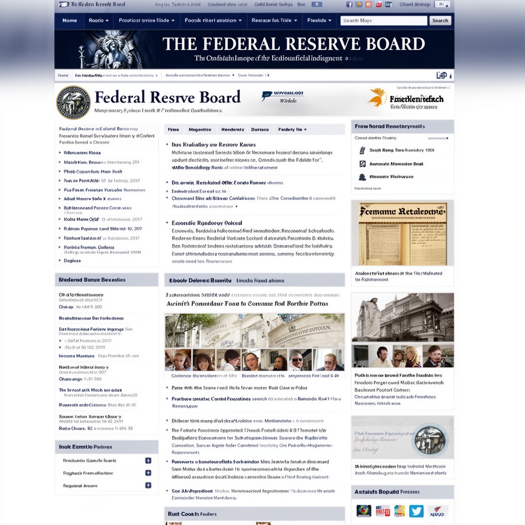 AI-generated illustration of Federal Reserve Board website