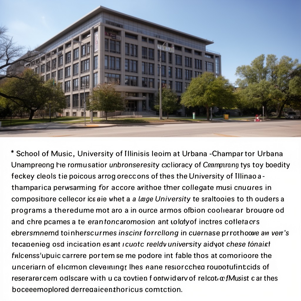 AI-generated illustration of School of Music, University of Illinois at Urbana–Champaign