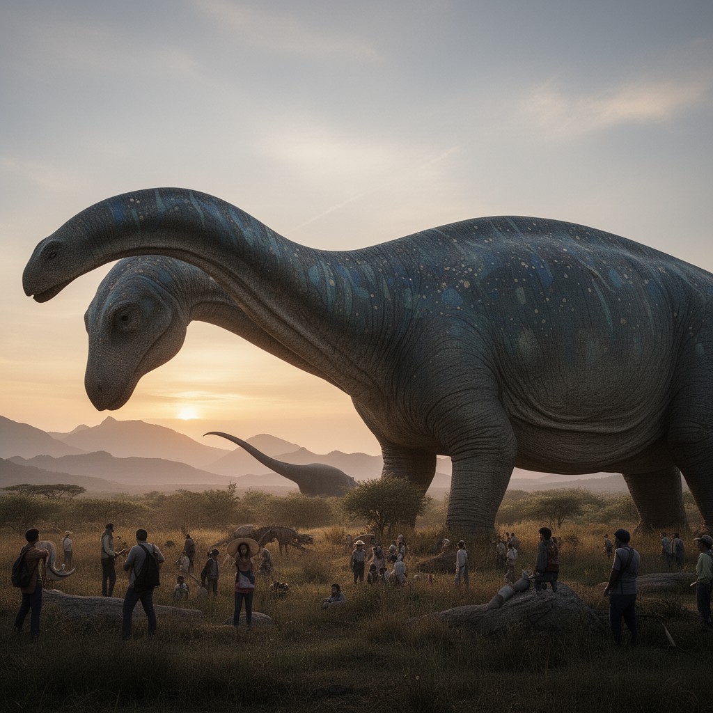 AI-generated illustration of Patagotitan mayorum