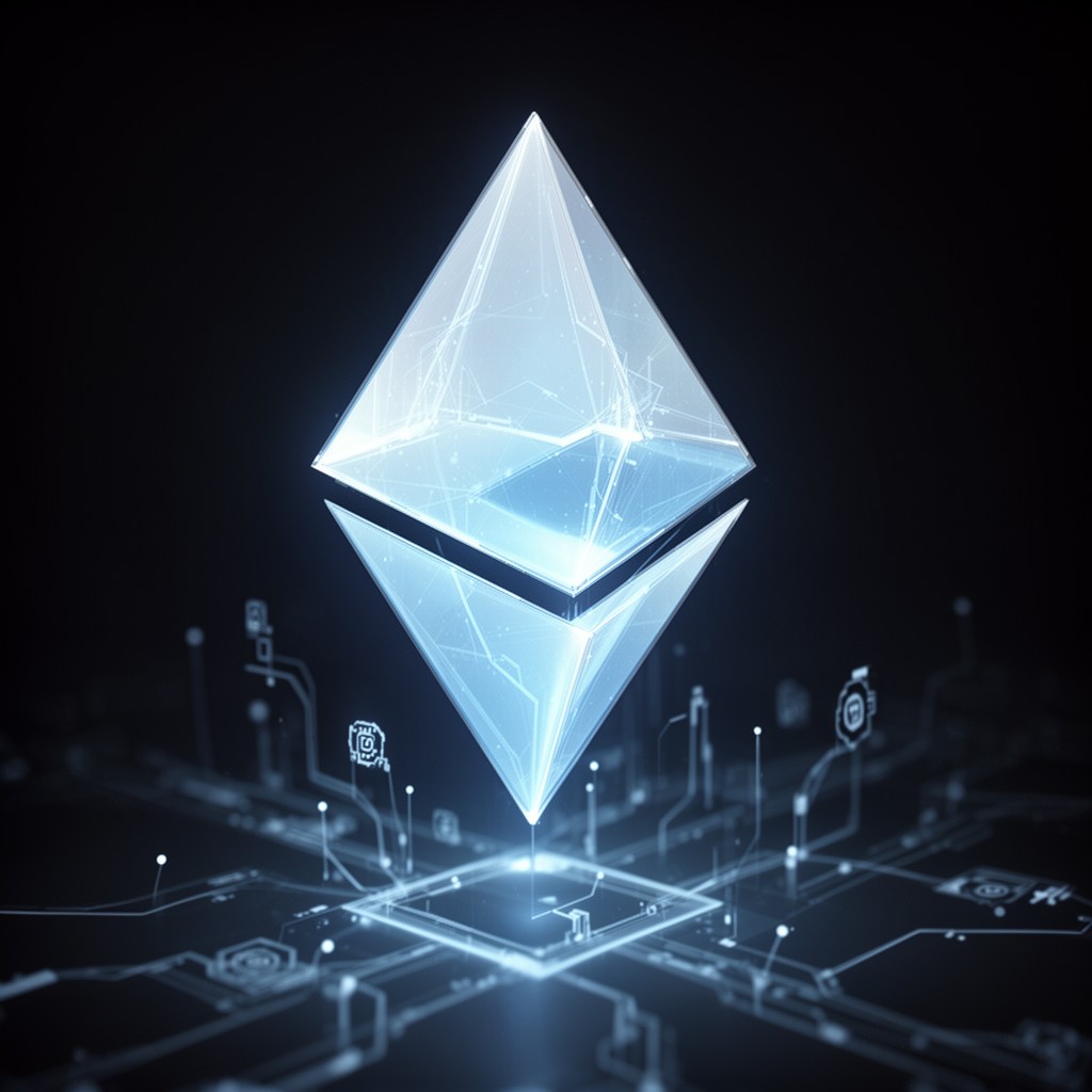 AI-generated illustration of Ethereum blockchain