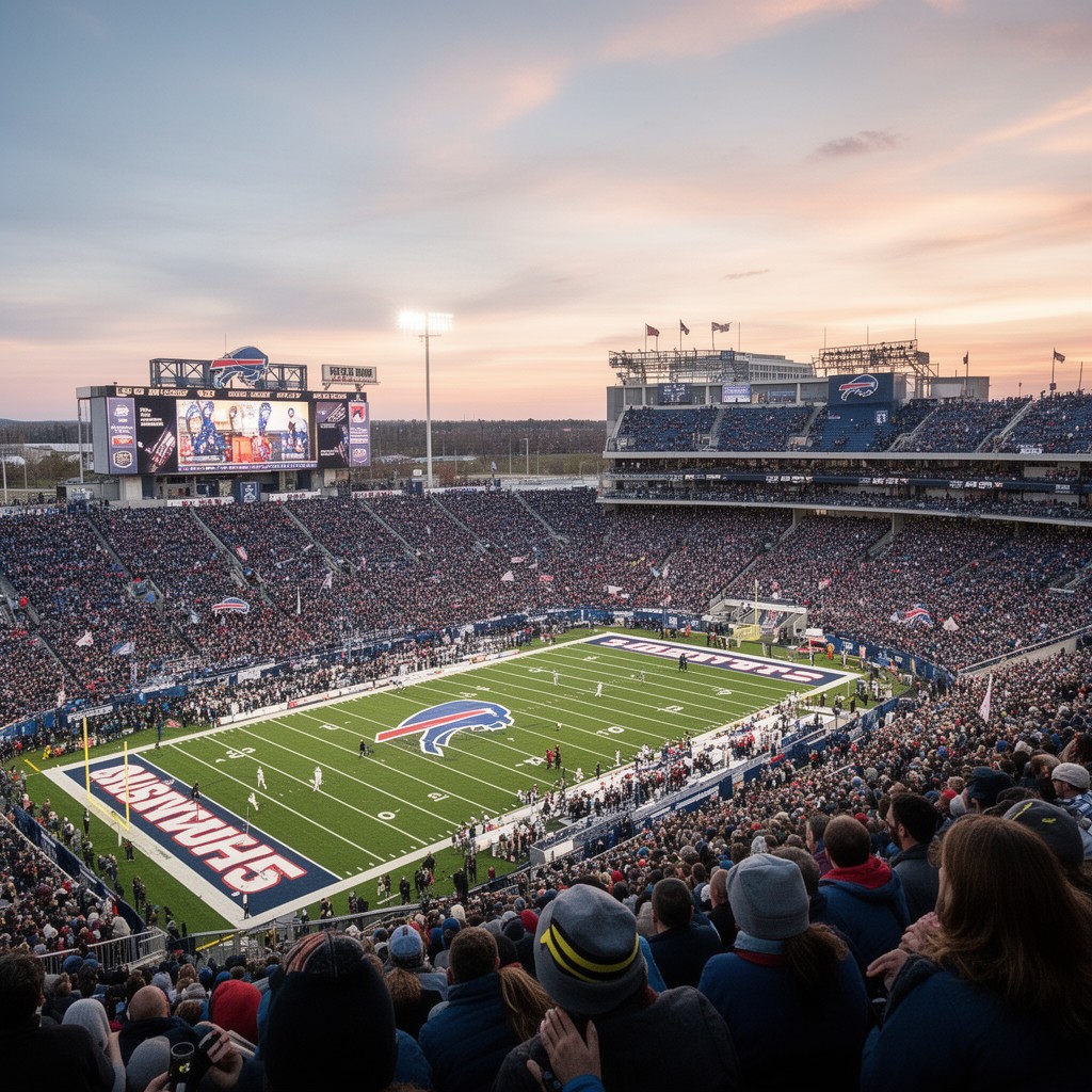 AI-generated illustration of Ralph Wilson Stadium