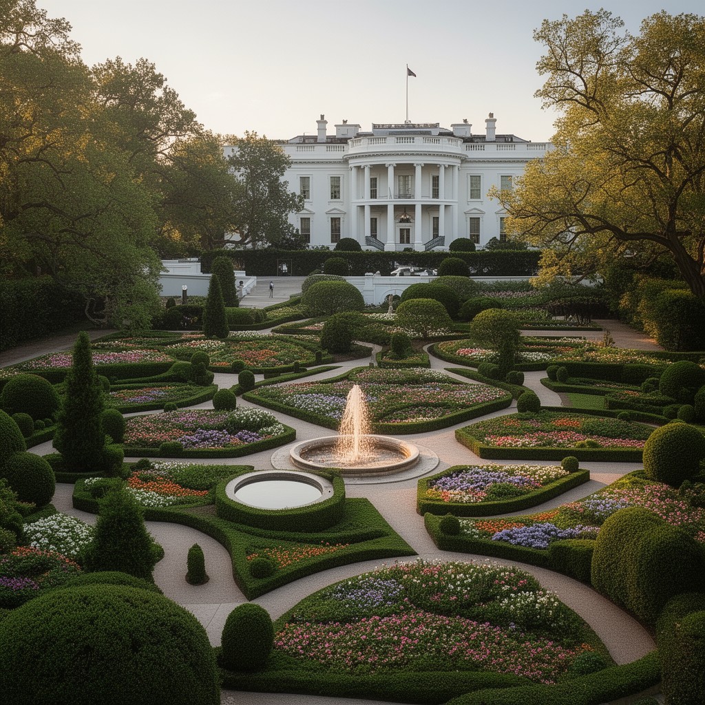 AI-generated illustration of Jacqueline Kennedy Garden