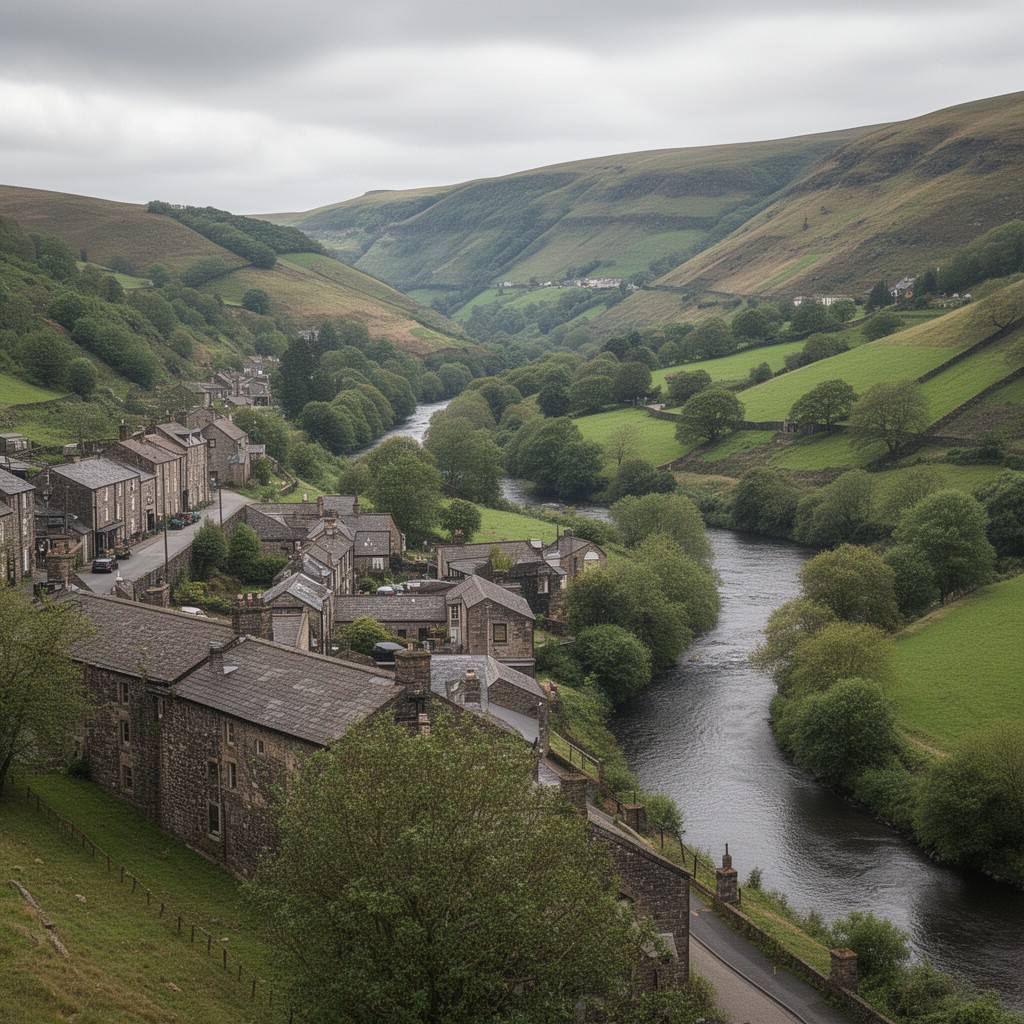 AI-generated illustration of Calder Valley