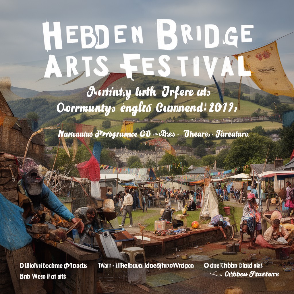AI-generated illustration of Hebden Bridge Arts Festival