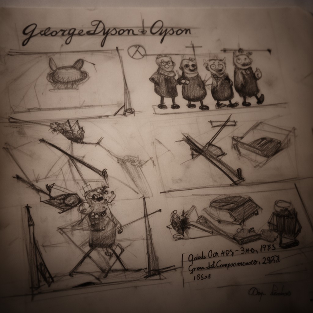 AI-generated illustration of George Dyson (composer)