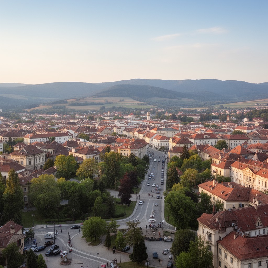 AI-generated illustration of Kaposvár, Hungary