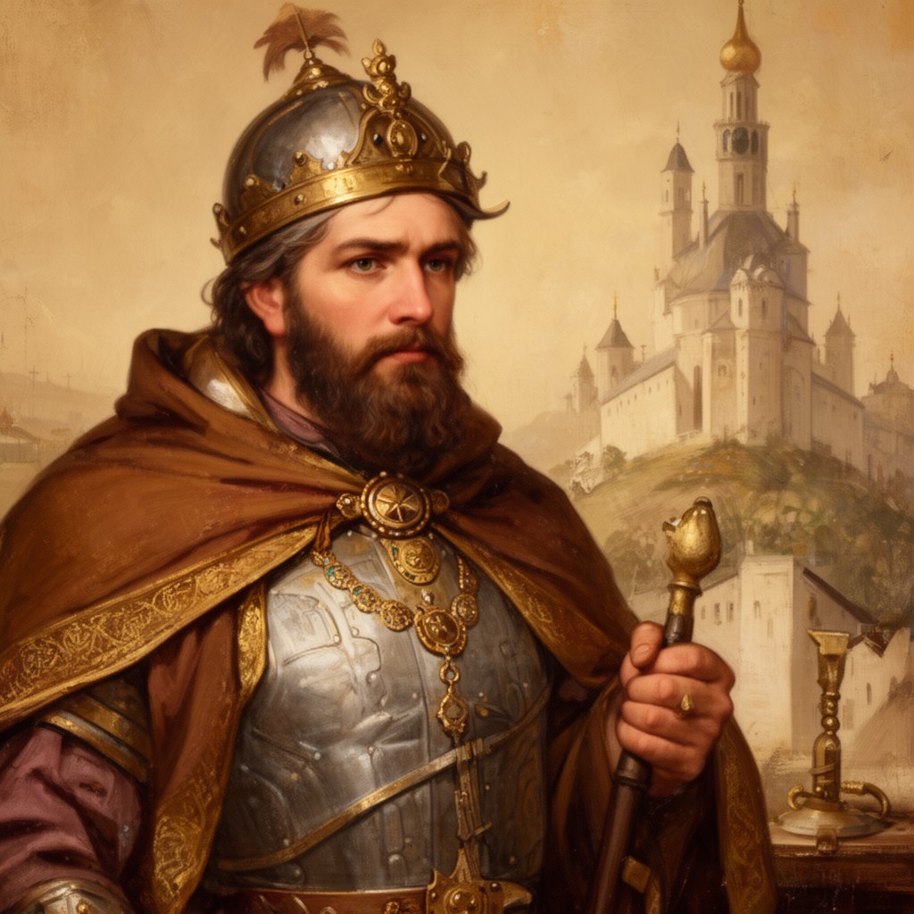 AI-generated illustration of Vladimir II Monomakh