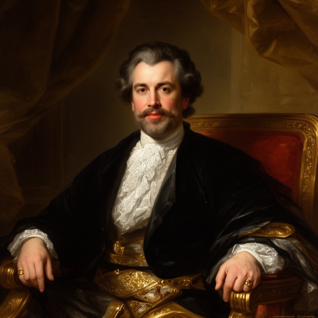 AI-generated illustration of Hyacinthe Rigaud