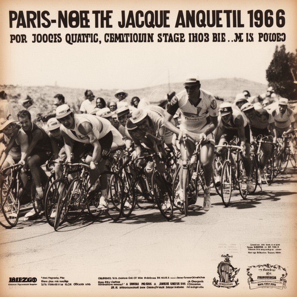 AI-generated illustration of Paris–Nice 1966