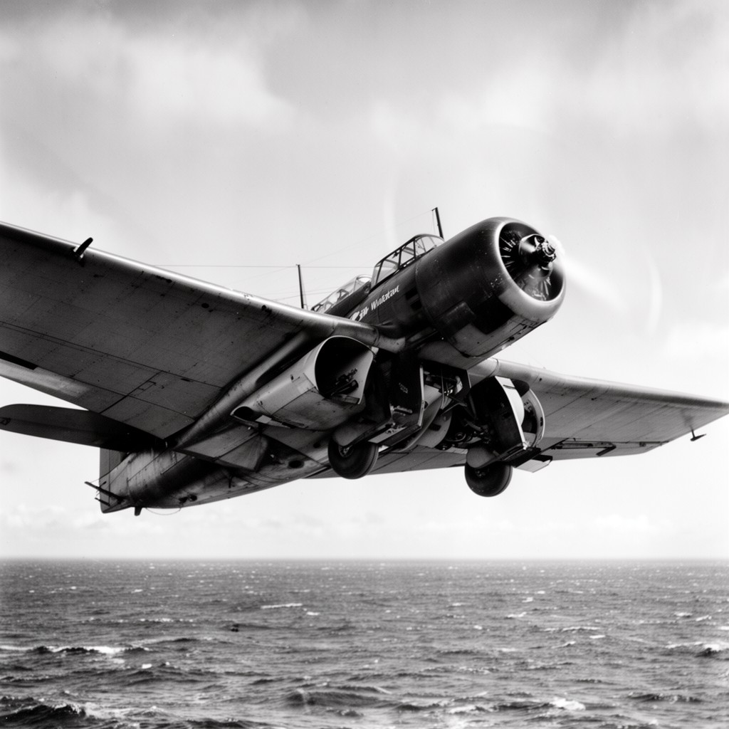 AI-generated illustration of Grumman F4F Wildcat