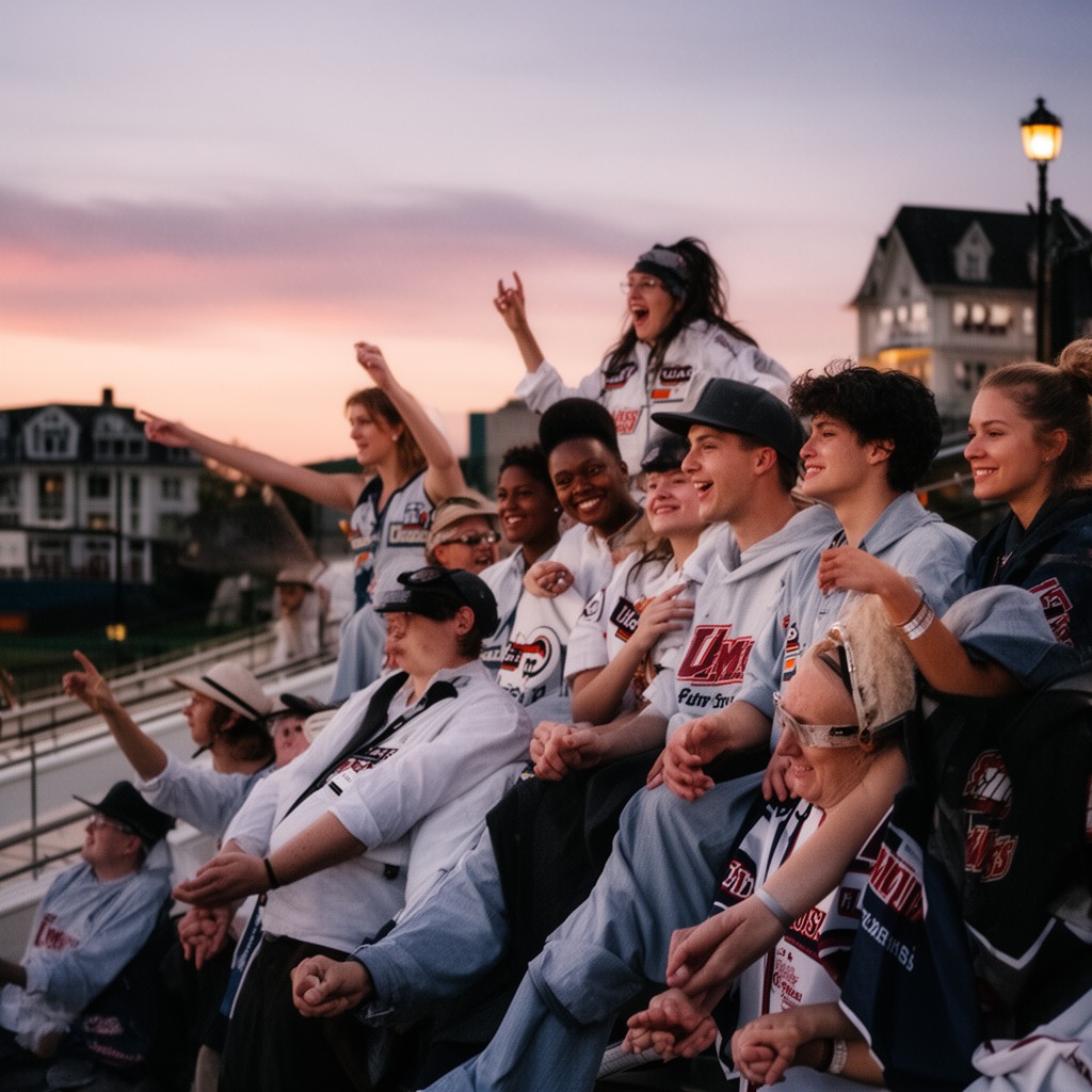 AI-generated illustration of UMass Minutemen and Minutewomen
