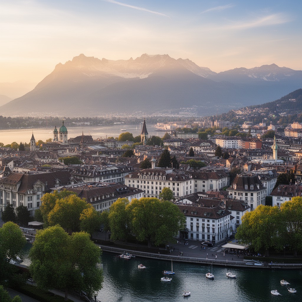 AI-generated illustration of Lausanne