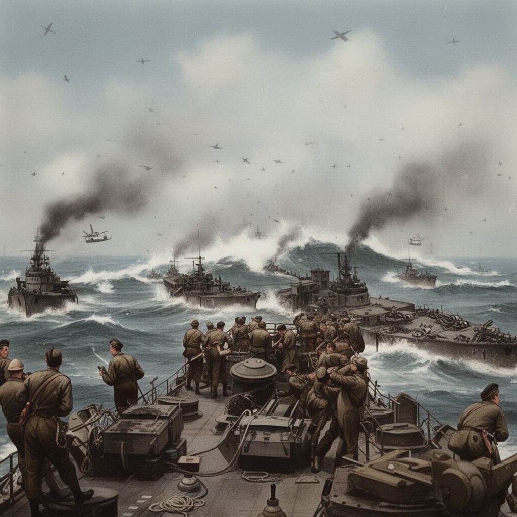 AI-generated illustration of Operation Sea Lion