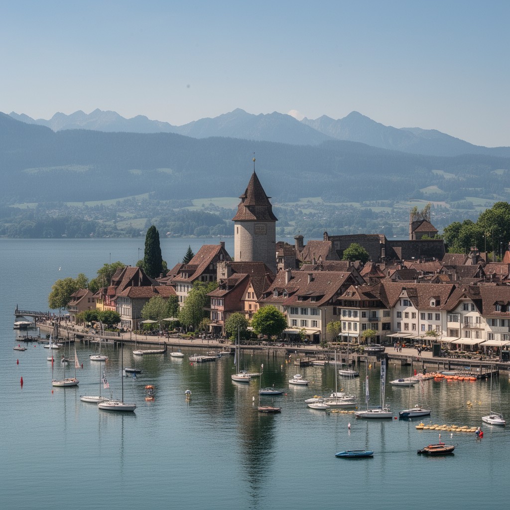 AI-generated illustration of Estavayer-le-Lac