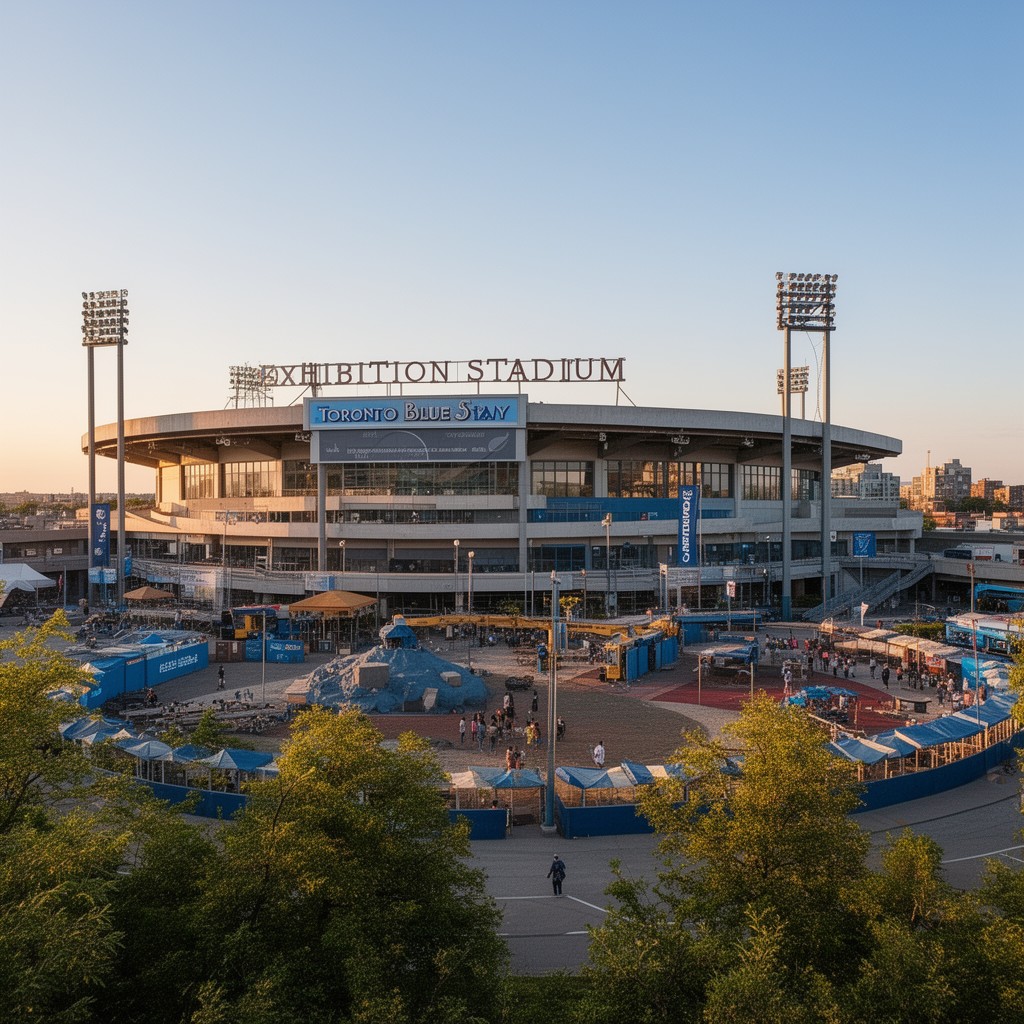 AI-generated illustration of Exhibition Stadium