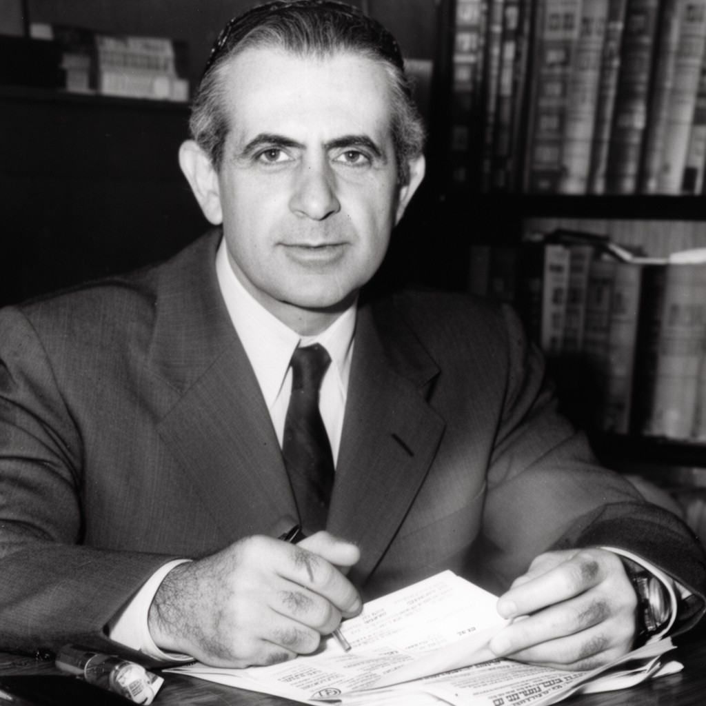 AI-generated illustration of Herzl Rosenblum