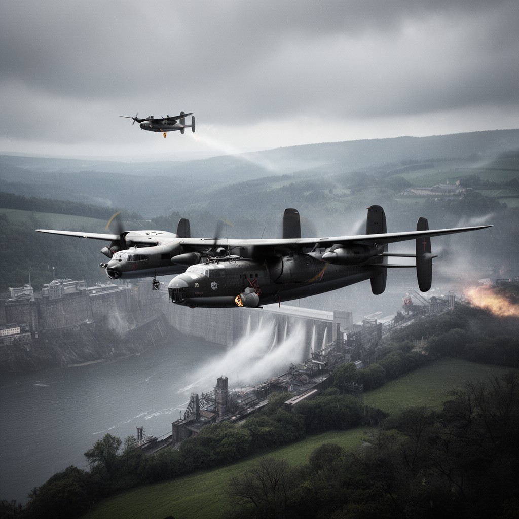 AI-generated illustration of Operation Chastise
