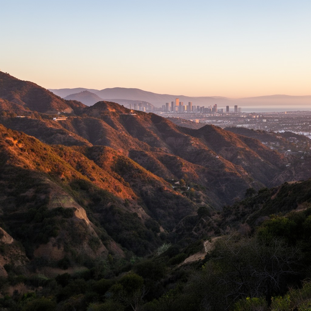 AI-generated illustration of Santa Monica Mountains