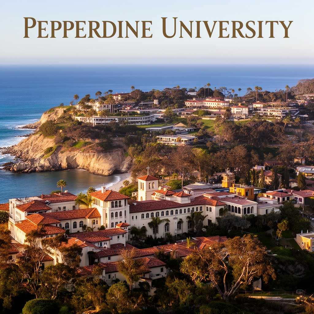 AI-generated illustration of Pepperdine University