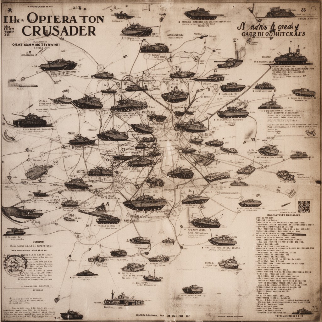 AI-generated illustration of Operation Crusader