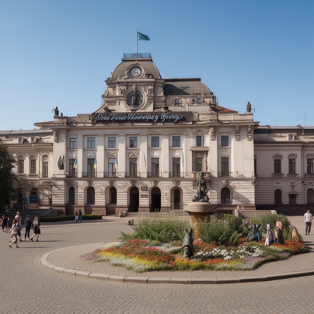 AI-generated illustration of Taras Shevchenko National University of Kyiv